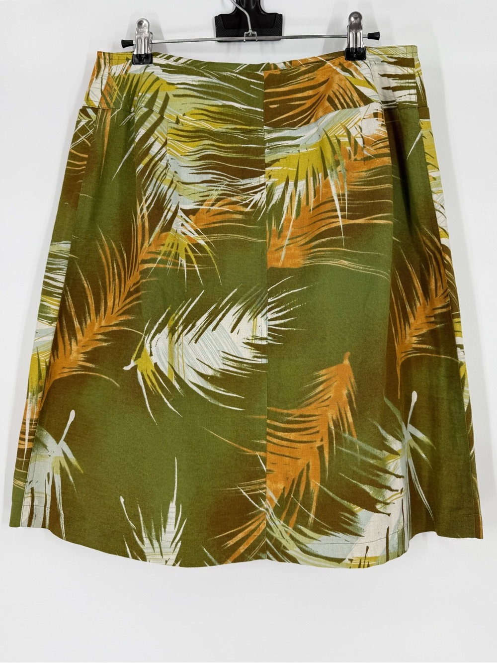 Harvé Benard Linen Blend Tropical Print Wrap Skirt 8 Resort Vacation Coastal - Picture 2 of 8